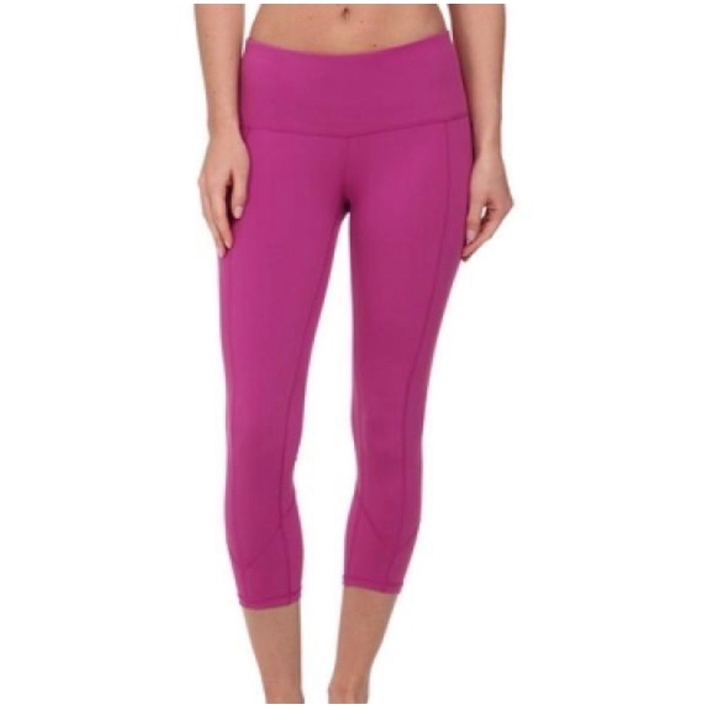 Prana Prism Cropped Yoga Capri Leggings In Fuchsia Pink/Purple Size XL Outdoor